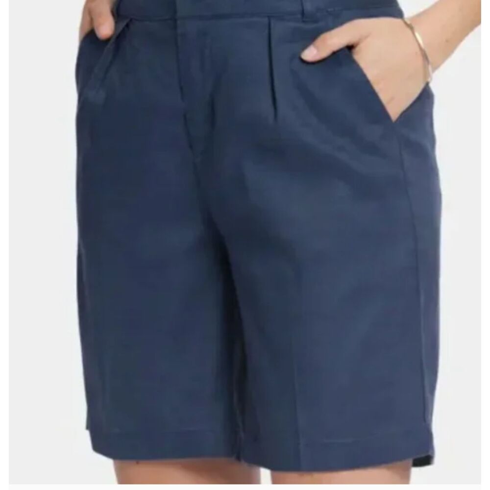 NYDJ Navy Linen Blend Shorts Size 4